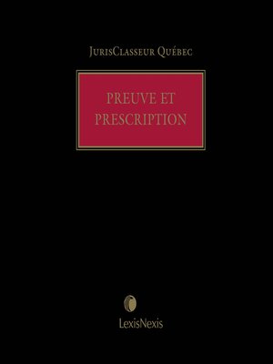 cover image of JCQ &#8212; Preuve et prescription